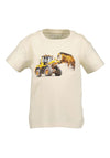Blue Seven Mini Boy Construction Print Short Sleeve Tee, Beige