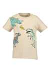 Blue Seven Mini Boy Dino Pizza Short Sleeve Tee, Beige