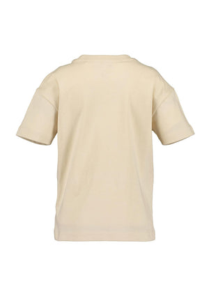 Blue Seven Mini Boy Dino Party Short Sleeve Tee, Beige