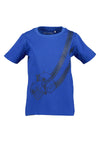 Blue Seven Mini Boy Tractor Print Short Sleeve Tee, Dark Blue