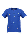 Blue Seven Mini Boy Embroidered Short Sleeve Tee, Blue