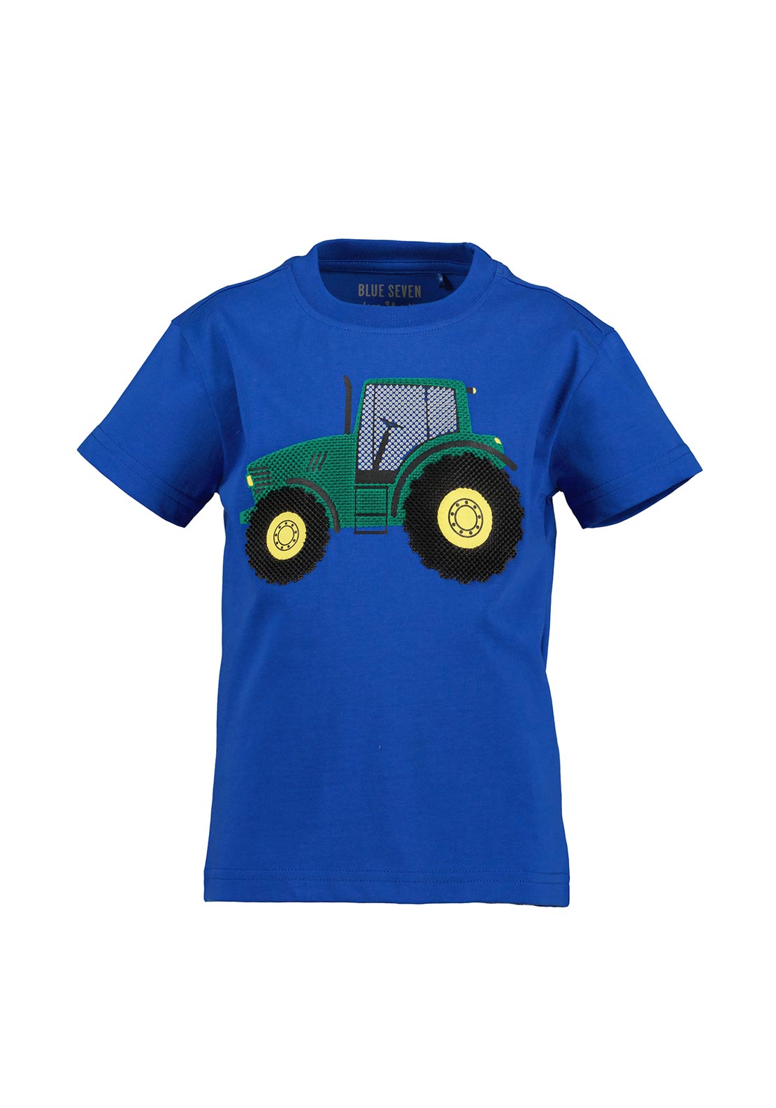 Blue Seven Mini Boy Tractor Short Sleeve Tee, Blue