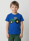 Blue Seven Mini Boy Tractor Short Sleeve Tee, Blue