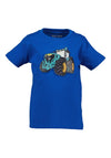 Blue Seven Mini Boy Tractor Short Sleeve Tee, Dark Blue