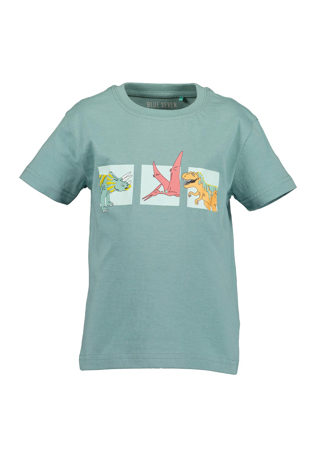 Blue Seven Mini Boy Dino Short Sleeve Tee, Green