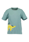 Blue Seven Mini Boy Sequin Dino Short Sleeve Tee, Green