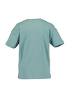 Blue Seven Mini Boy Sequin Dino Short Sleeve Tee, Green