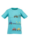 Blue Seven Mini Boy Tractor Print Short Sleeve Tee, Blue
