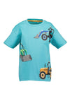 Blue Seven Mini Boy Tractor Short Sleeve Tee, Blue