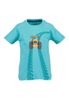 Blue Seven Mini Boy Tractor Track Short Sleeve Tee, Blue