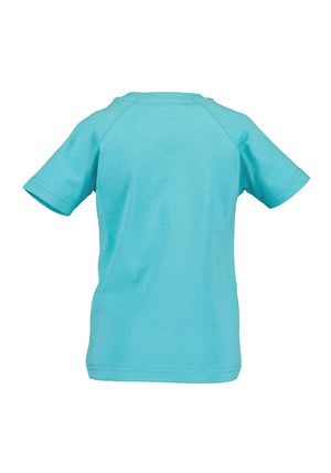 Blue Seven Mini Boy Tractor Track Short Sleeve Tee, Blue