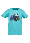 Blue Seven Mini Boy Tractor Short Sleeve Tee, Blue