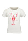 Blue Seven Mini Girl Lobster Short Sleeve Tee, White