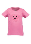 Blue Seven Mini Girl Heart Short Sleeve Tee, Pink