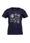 Blue Seven Mini Girl Under The Sea Short Sleeve Tee, Navy