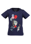 Blue Seven Mini Girl Mermaid Ballon Short Sleeve Tee, Navy