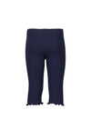 Blue Seven Mini Girl Ribbed Capri Short, Navy
