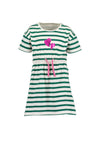 Blue Seven Mini Girl Stripe Short Sleeve Dress, Green