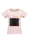 Blue Seven Mini Girl Chalkboard Unicorn Short Sleeve Tee, Pink