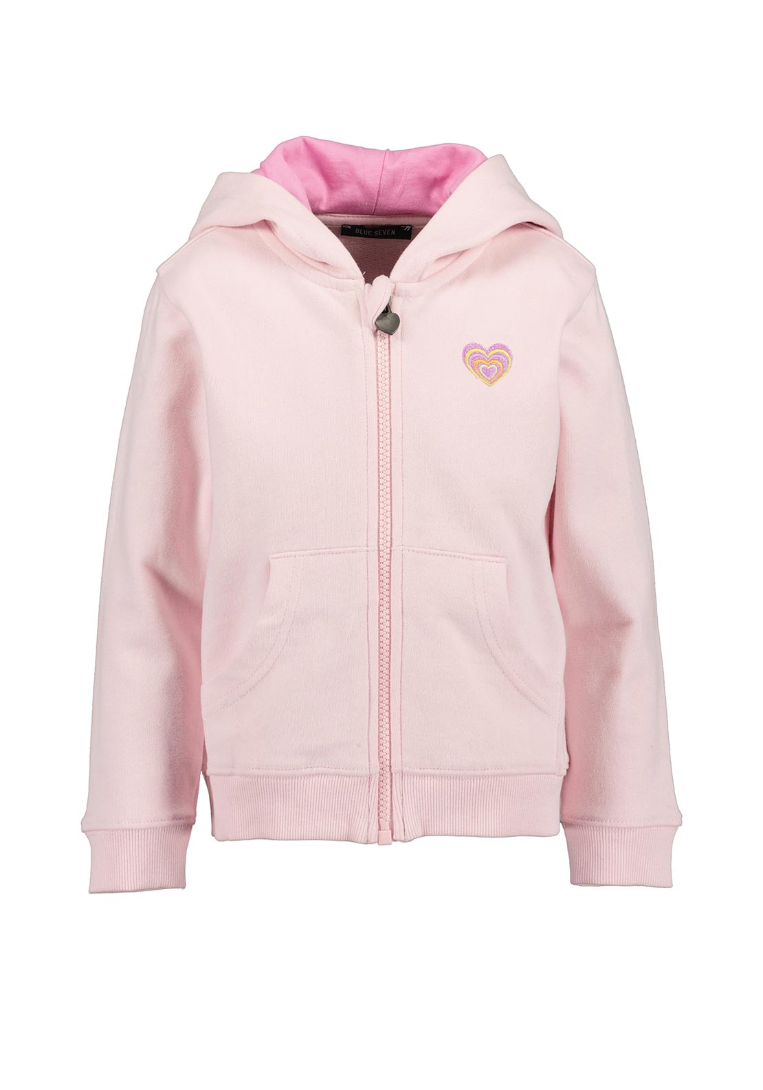 Blue Seven Mini Girl Long Sleeve Full Zip Hoodie, Pink