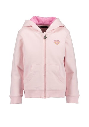 Blue Seven Mini Girl Long Sleeve Full Zip Hoodie, Pink