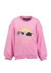 Blue Seven Mini Girl Rainbow Sequin Long Sleeve Sweater, Pink