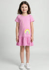 Blue Seven Mini Girl Rainbow Pocket Dress, Pink