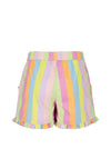 Blue Seven Mini Girl Stripe Pleat Hem Shorts, Multi
