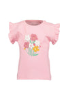 Blue Seven Mini Girl Floral Short Sleeve Tee, Pink