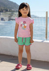 Blue Seven Mini Girl Floral Short Sleeve Tee, Pink
