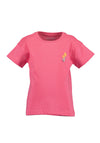 Blue Seven Mini Girl Floral Detail Short Sleeve Tee, Pink