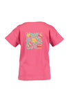 Blue Seven Mini Girl Floral Detail Short Sleeve Tee, Pink