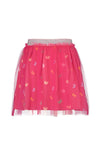 Blue Seven Mini Girl Butterfly Tulle Skirt, Pink