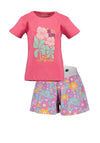 Blue Seven Mini Girl Bee Kind Tee and Short Set, Pink Multi