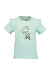 Blue Seven Mini Girl Lemon Bike Frill Sleeve Tee, Green
