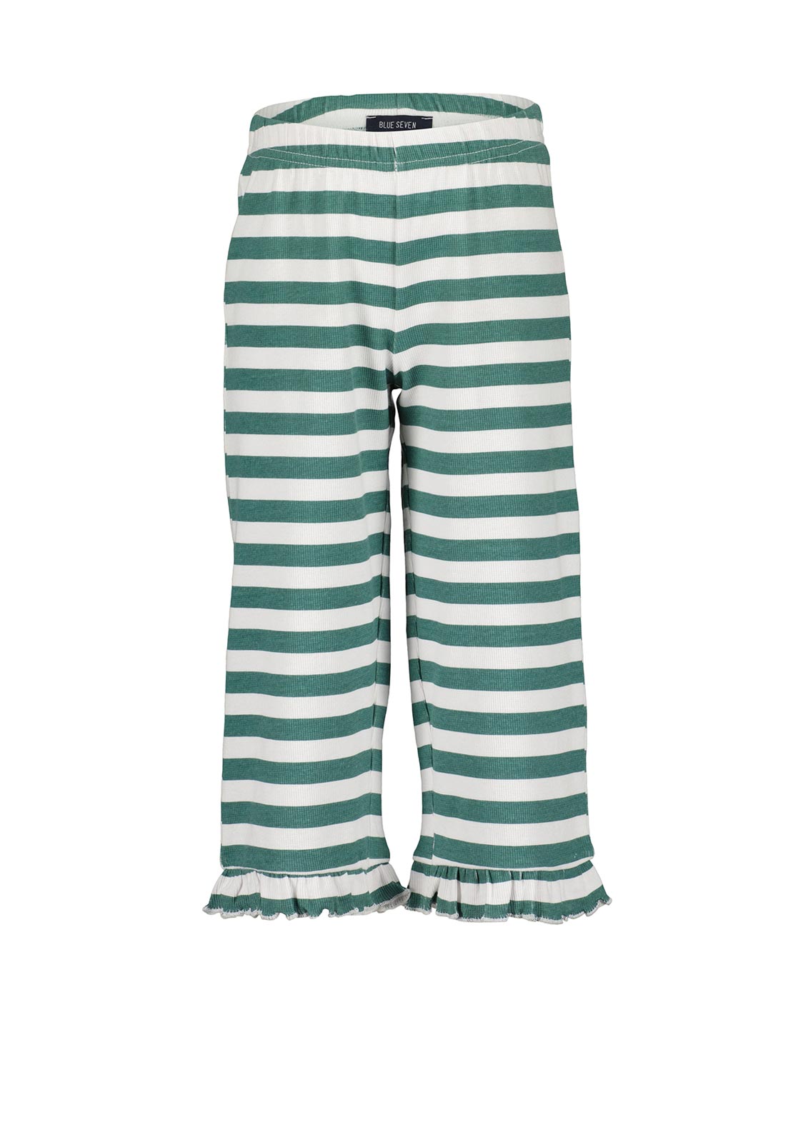 Blue Seven Mini Girl Stripe Wide Leg Trouser, Green Multi