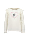 Blue Seven Mini Girl Ballerina Long Sleeve Top, Off White