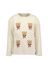 Blue Seven Mini Girl Teddy Long Sleeve Top, Cream