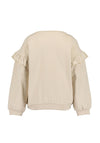 Blue Seven Mini Girl Heart Long Sleeve Sweater, Cream