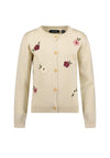 Blue Seven Mini Girl Floral Long Sleeve Cardigan, Cream