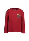 Blue Seven Mini Girl Teddy Long Sleeve Top, Red