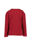 Blue Seven Mini Girl Teddy Long Sleeve Top, Red