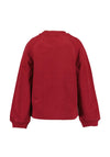 Blue Seven Mini Girl Teddy Long Sleeve Sweater, Red