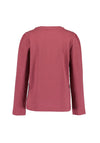 Blue Seven Mini Girl Sequin Love Long Sleeve Top, Wine