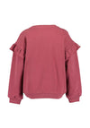 Blue Seven Mini Girl Floral Long Sleeve Sweater, Wine