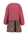 Blue Seven Mini Girl Floral Long Sleeve Sweater Dress, Wine