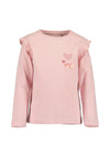 Blue Seven Mini Girl Heart Long Sleeve Top, Pink