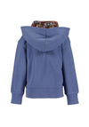 Blue Seven Mini Girl Full Zip Hooded Sweater, Blue