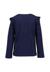 Blue Seven Mini Girl Ballet Pump Long Sleeve Top, Navy