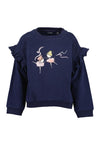 Blue Seven Mini Girl Ballerina Long Sleeve Sweater, Navy
